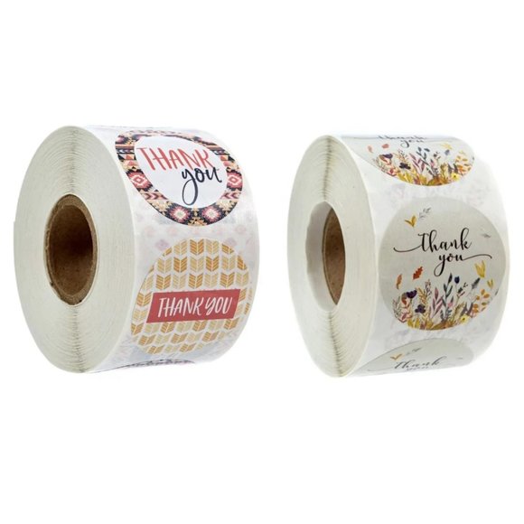 140 pcs - 1" Thank you Stickers - Picture 1 of 9